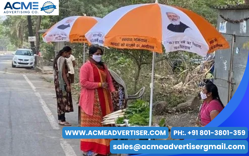 Extend your brand reach with Acme Advertising Co.’s high impact promotional umbrella campaigns