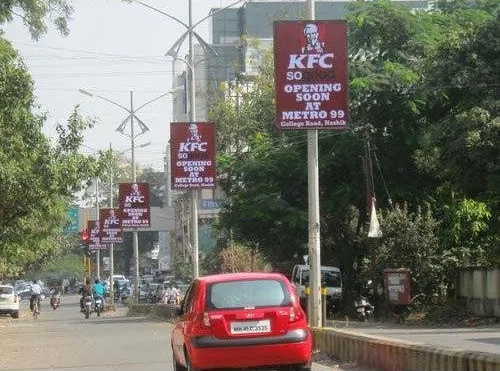 High traffic pole kiosk media by Acme Advertising for urban brand promotion High traffic pole kiosk media by Acme Advertising for urban brand promotion