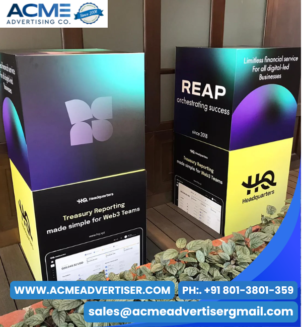 The clean, geometric design of our cube boxes complements any display setup, enhancing both functionality and brand recall