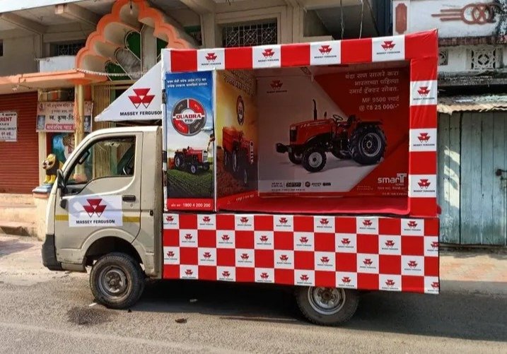 Mobile Van Advertising Campaign for Massey Ferguson Tractor