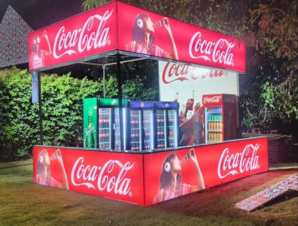 Glow Sign Board Advertising featuring Coca-Cola illuminated outdoor promotional display
