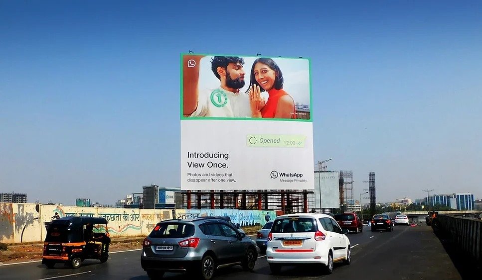 Billboard advertising services showcasing a digital outdoor campaign on a high-traffic urban roadway