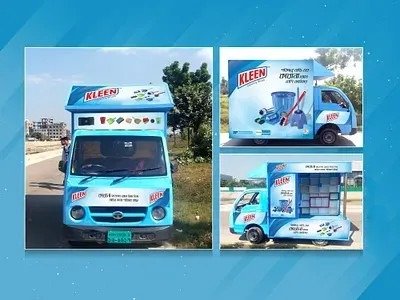 Mobile Van Advertising Campaign for KLEEN Cleaning Products