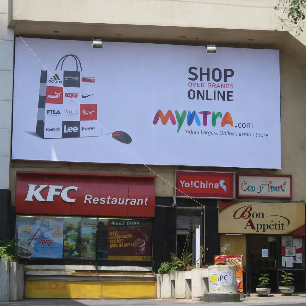 Commercial building signage installed by a Non-Lit Board Advertising Company for clear daytime advertising impact