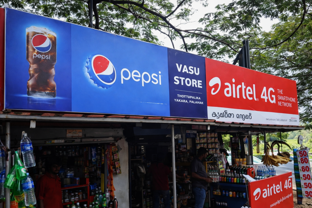 Retail convenience store fascia developed by a Non-Lit Board Advertising Company for consistent outdoor brand presence