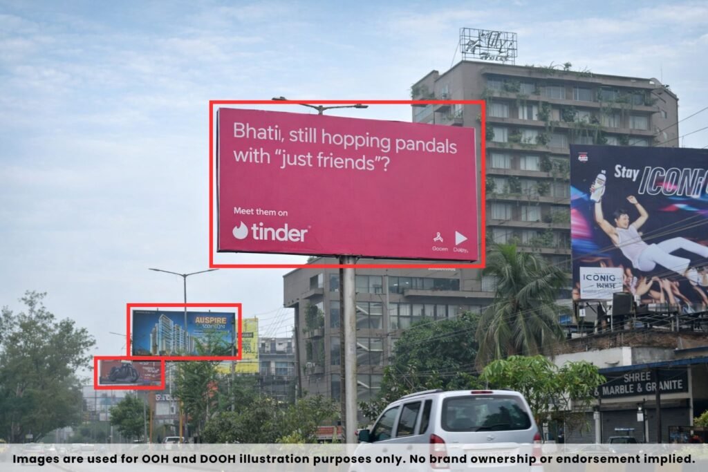 Hoarding Advertising in Kochi with creative lifestyle messaging placed on urban roadside
