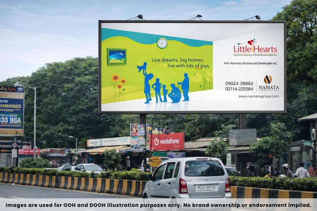 Hoarding Advertising in Kochi promoting residential real estate project on a main road