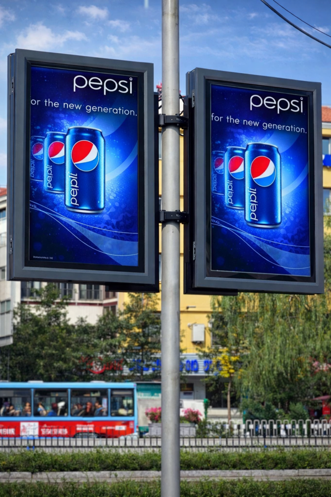 Pole kiosk advertising in Haryana by ACME Advertising