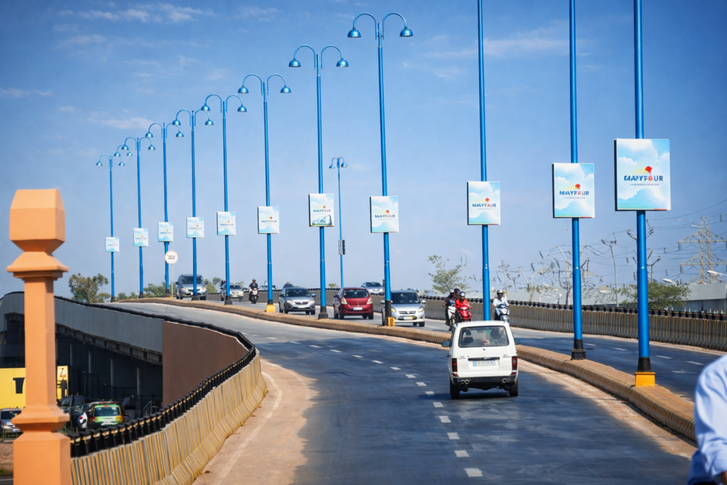 Pole kiosk branding by ACME Advertising