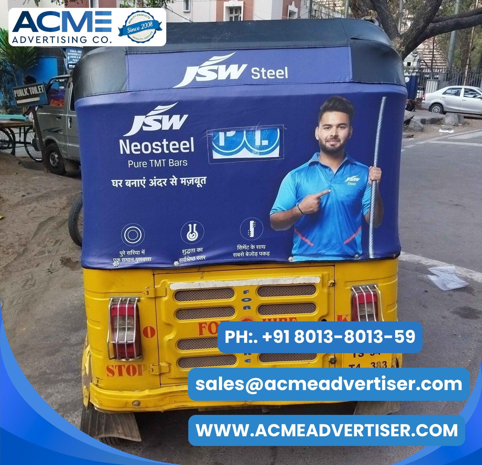 Auto Rickshaw Branding by Acme advertising